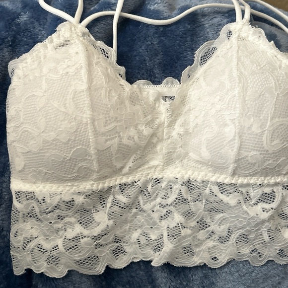 Lingerie Set White Lace Bralette Bra Matching Panties Waist Fit sexy pick size - Picture 7 of 12